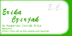 erika czirjak business card
